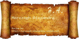 Herczegh Alexandra névjegykártya